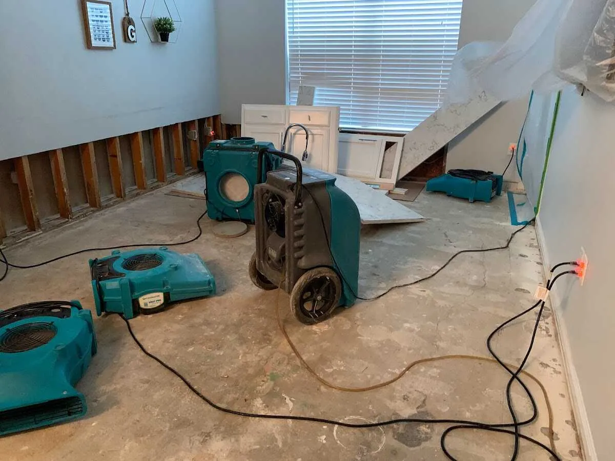 Dehumidifier in flood-cut room for Water Extraction & Removal in Princeton